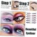 NOLITOY 12 Pcs Eyeliner Stickers Adhesive Eye Line Strip Reusable Double Eyelid Tapes Beauty Products Flash 1 count (Pack of 1) Assorted Colorx2pcs - Buy Online on SooperMarket.com