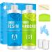 DR. RESIN Clear Epoxy Resin Kit 2 Part Art Resin Casting Resin Crystal Countertop Epoxy 32 Ounce Kit with Bonus Measuring Cups Sticks Spreader and Gloves