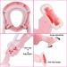 KEPLIN Baby Toilet Reducer with Ladder - Portable Soft Rim Adapter for V, U, and O Shaped Toilets Pink - Buy Online on SooperMarket.com