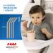 Shop Bright Silicone Straws for Toddlers & Kids | Set of 4 with Cleaning Brush | Safe for Ages 2+ - Buy Online on SooperMarket.com