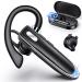 Bluetooth Headset for Cell Phones Bluetooth V5.2 Earpiece with Charging Case Hands-Free Single Ear Headset with CVC8.0 Noise Canceling Mic for Office/Driving Compatible with iPhone/Android/Laptop with Chargring Case