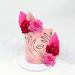 JeVenis Rosa Acrylic Minimalist Art Lady Face Cake Topper Pink Rose Cake Topper Gold Palm Leaves Wedding Cake Toppers for Wedding Bridal Shower Birthday Party - Buy Online on SooperMarket.com