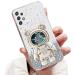 Tivenfezk Nadoli for Samsung Galaxy A73 5G Treibsand B r Astronaut Hidden Stand Shell cartoon glitter astronaut stand soft silicone bling mobile phone case.
