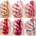 Mirror Nail Polish Metal Nail Varnish 6 Colors Chrome Nail Polish Set Metallic Mirror Effect Quick Drying Long Lasting Gold Silver Champagne Red Colorful Women Gift No UV