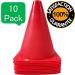 WOWGEEK 7 Inch Plastic Training Traffic Cones - Set of 10 Red Safety Cones for Soccer, Football, and Sport Training - Buy Online on SooperMarket.com