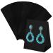 Eersida 100 Pcs Standing Earring Display Cards Card Holders Paper Hanging Packaging for Small Business Jewelry Supplies Selling DIY Earrings Retail Show Photography Props (Black)