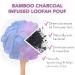 Loofah Back Scrubber - Bamboo Charcoal Fiber Bath Sponge Set for Men & Women - Includes Handle & Hook - Pink - Buy Online on SooperMarket.com