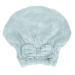 MAGICLULU 1pc Shower Cap Fabric Bow Tie Girl Towel Hat Green 27x25cm