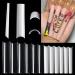 Yimart 500pcs No C Curve XXXL Square Straight False Nail Tips Half Cover - Clear/Natural Long Fake Nails - Buy Online on SooperMarket.com