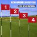 Tobwolf 4PCS Portable 15x22cm Golf Flags for Putting Green - 420D Nylon Practice Targets with Numbered Pins - Indoor/Outdoor Use - Buy Online on SooperMarket.com