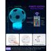 3D Football Night Light for Kids - Remote Control & 16 Colors | Perfect Football Gifts for Young Girls & Sports Fans - Buy Online on SooperMarket.com
