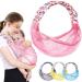 HINATAA Breathable Baby Sling Adjustable Baby Wrap Baby Carrier Wrap Quick Dry 3D Mesh Fabric Thick Shoulder Straps Elastic for Summer Pool Beach Newborn Carrying (Pink)