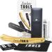 Barber Tools Razor with more interchangeable blades.With 5 razor blades (10 simple blades) + polishing cloth + hemostasis-stick 10g + storage PU + hemostatic stick