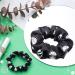 24 Piece Black Volleyball Hair Scrunchies Set - Silk Satin Elastic Hair Ties for Players Teams - Perfect Sports Gift for Girls & Women - Buy Online on SooperMarket.com