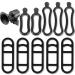 Tuserxln bicycle stretch silicone tape flashlight rubber ring 10 pieces of bicycle light elastic band 3 models adjustable for LED bike light headlight flashlight steering rack holder