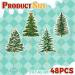 Whaline 48Pcs Christmas Tree Cupcake Toppers 4 Designs Watercolor Cake Decor Assorted Xmas Green Cupcake Toppers for Birthday Winter Holiday Party Supplies - Buy Online on SooperMarket.com