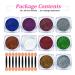 Yagoyan 10 Jars Chrome Nail Powder Kit - Holographic Chameleon Pigments | Nail Art Glitters for Mirror Effect | Eyeshadow Applicators - Buy Online on SooperMarket.com