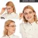 AQWANO Rimless Reading Glasses - Stylish Blue Light Blocking Women s Readers Frameless Design Anti-Blue Ray Reduce Eyestrain Black 1.25 - Buy Online on SooperMarket.com