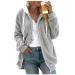 Ronony TeddyMantel Women Long Plush Jacket Pl sch Oberw rkung Kunstpelzjacke Winter coat zip hoodie teddy jacket full zip winter jack coat fleece jacket hooded coat pl schmantel S 1#gray