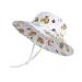 LANGZHEN Beach Sun Protection Hat for Baby Girls Adjustable Toddler Kids Hat Wide Brim Summer Play Hat with Chin Strap Giraffe XL