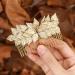 Gorais Leaf Bride Wedding Hair Comb - Bridal Hair Piece for Women and Girls in A-Gold - Buy Online on SooperMarket.com
