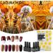 Peacock Theme Gel Nail Polish Set - 6 Colors | Soak Off UV LED Varnish Kit - 8ML Bottles | Hot Summer Collection by Lagunamoon - Buy Online on SooperMarket.com