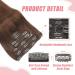 Vlasy Copper Brown Clip in Hair Extensions 14 Inch - Seamless Natural Human Hair Weft Extensions for Women - Buy Online on SooperMarket.com
