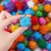Colored Glitter Pompom Balls - 270pcs DIY Craft Supplies for Christmas Decor - Buy Online on SooperMarket.com