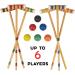 Family Croquet Set with Bag - 6-Player Backyard Lawn Game with Mallets, Balls, Wickets, and Stakes - Indoor/Outdoor Yard Fun - Buy Online on SooperMarket.com