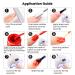 RARJSM Gel Liner Nail Art Polish Set - 6pcs Black White Pink Red Glitter Silver Gold 8ml - Soak off, Curing, Thin Brush - Home Salon DIY - Buy Online on SooperMarket.com