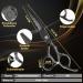 Purple Dragon Hairdressing Scissors Set 5.5 Inch Black Hair Cutting Scissors Set (Hair Scissors & Thinning Scissors) with 2 Combs Hair Beard Trimming Shaping Care for Men Women Family Barber - Buy Online on SooperMarket.com