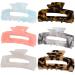 Multi-Color Large Hair Claw Clips, Banana Tortoise Shell Barrettes Celluloid French Leopard Print Hair Jaw Clips for Women and Girls (6 Pack) 6 Count (Pack of 1)