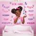 DECOWALL Black Girl Magic Wall Stickers with Butterfly Decals - Inspirational Quotes for Girls Room, Bedroom, Nursery - Home Art D cor - Buy Online on SooperMarket.com