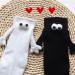 Magnetic Suction 3D Couple Socks - Funny Hand Holding Socks for Men & Women - 3 Pairs Black - Buy Online on SooperMarket.com
