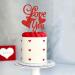 Cyodoos 1 PCS Valentine's Day Cake Topper glitter Love You Cupcake Picks for Valentine's Day Theme Wedding Party Cake Decorations Supplies Red - Buy Online on SooperMarket.com
