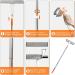 2-in-1 Rotatable Window Squeegee Kit | 48 Extendable Handle, 180 Rotating Head | Window Cleaner, Scraper & Scrubber Combo for Glass Cleaning - Buy Online on SooperMarket.com