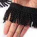HedongHexi Curtain Fringes Bullion Fringe Trim 5/10 Yard x 2.5 Inches Fabric Trims Sewing DIY Decoration for Curtain Sofa Clothes (Black, 5yard) black 5yard