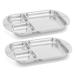 Kiddobloom Children Stainless Steel Divided Plates (2 pc) - Frog Frog Plates