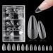 240 pieces full cover nail tipust no wrinkle 12 size clear nail tips with box for pressing nails diy manicure almond almond almond all polished-240pcs