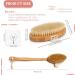 Natural Bristle Bathing Brush with Long Handle - Removable Back Brush & Dual Brush Heads for Effective Shower Scrubbing - Buy Online on SooperMarket.com