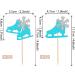Rsstarxi 24 Pack Ice Skating Cupcake Toppers Glitter Winter Snowflake Ice Sports Theme Cupcake Picks for Skating Theme Baby Shower Kids Birthday Party Cake Decorations Supplies Blue Design 1 Blue - Buy Online on SooperMarket.com