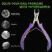 Professional 1/2 Jaw Cuticle Cutter Cuticle Nipper Stainless Steel Manicure Feet Hands Ingrown Toenail Cuticles Cuticle Scissors (Shining Purpul) - Buy Online on SooperMarket.com
