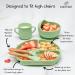 Bebefant Silicone Baby Weaning Set | Suction Bowl, Plate, Cup, Bib, Cutlery | Baby Led Weaning 6-Piece Set - Green - Buy Online on SooperMarket.com