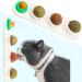 STARROAD-TIM Catnip Balls Catnip Toy for Cats Rotatable Edible Balls Natural Healthy Self-Adhesive Catnip Edible Balls White