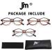 JM 3 Pack Vintage Round Reading Glasses - Spring Hinge Readers for Men & Women - 2.00 Magnification - Mixed Color - Buy Online on SooperMarket.com