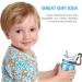 Kids Water Bottle 2 Pack with Straw - 12oz BPA-Free Small Bottles for School, Boys, Girls - Leakproof, Portable, Blue - Perfect for Outdoor Sports, Travel - Includes Clip - Tritan Material - Buy Online on SooperMarket.com