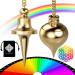 Radiesthesia pendulum with witness & oracle pendulum in the form of a dripping with witness - esoteric pendulum - dining rod geobiology magnetizers - gold