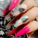 Tebi Nail Art Stamp Template - Valentine's Day Coconut Tree Love Heart Kiss Flower & Leaf Designs | Perfect for Creative Nail Art - Buy Online on SooperMarket.com