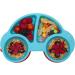 Silicone Divided Toddler Plates - Non-Slip Suction Plates for Kids | BPA Free FDA Approved Baby Dinner Plate with Spoon Fork | Portable & Easy to Clean | New Car Blue/Red - Buy Online on SooperMarket.com