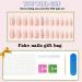 Pink Glitter Gradient Medium Ballerina Press on Nails with Crystal Gem Design - 24Pcs Luxurious False Nails Set for Women & Girls - Buy Online on SooperMarket.com